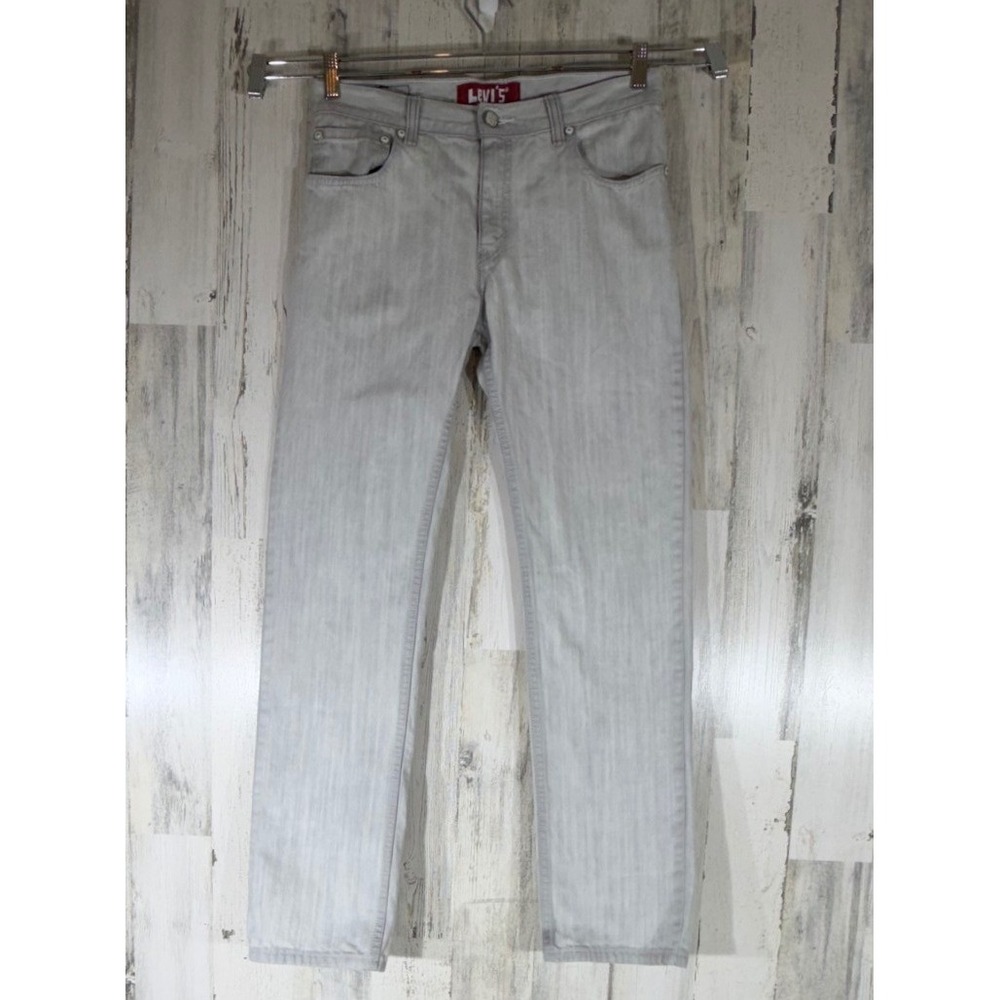 Levis 511 Skinny Jeans 30x30 Light Gray Slim Fit 100% Cotton Neutral Minimalist